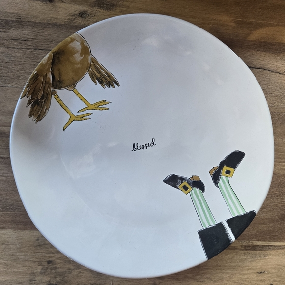 🐓❤️ Rae Dunn “BLESSED” Thanksgiving Platter - Artisan Collection, Large - Picture 2 of 7